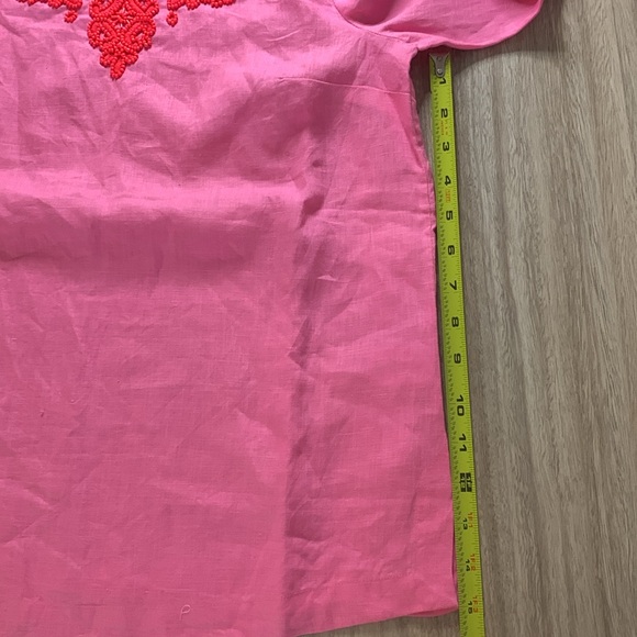 NWT Lilly Pulitzer Elyn Beaded 3/4 Sleeve Linen Top Women's 00 - Picture 10 of 10